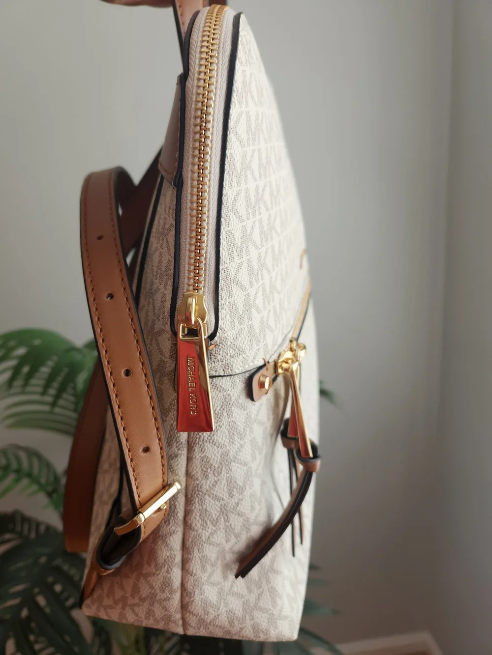 Michael Kors Jet Set Vanilla Signature Canvas Backpack